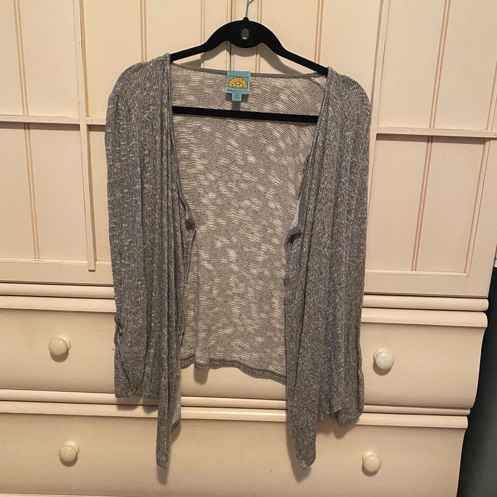 C & C Grey Cardigan with button sleeves